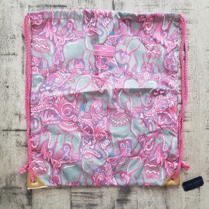 Simply Southern Pink and Gray Drawstring Backpack